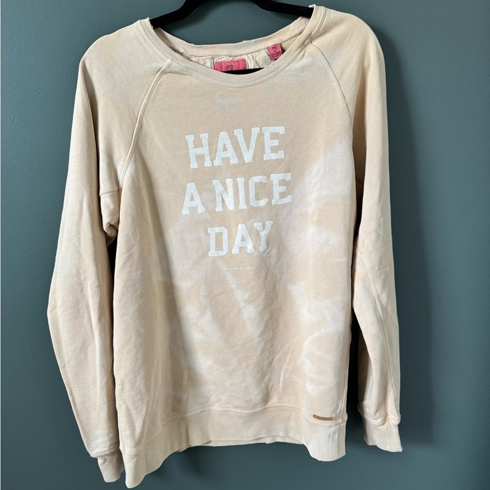Scotch & Soda Have A Nice Day Crewneck Sweatshirt medium